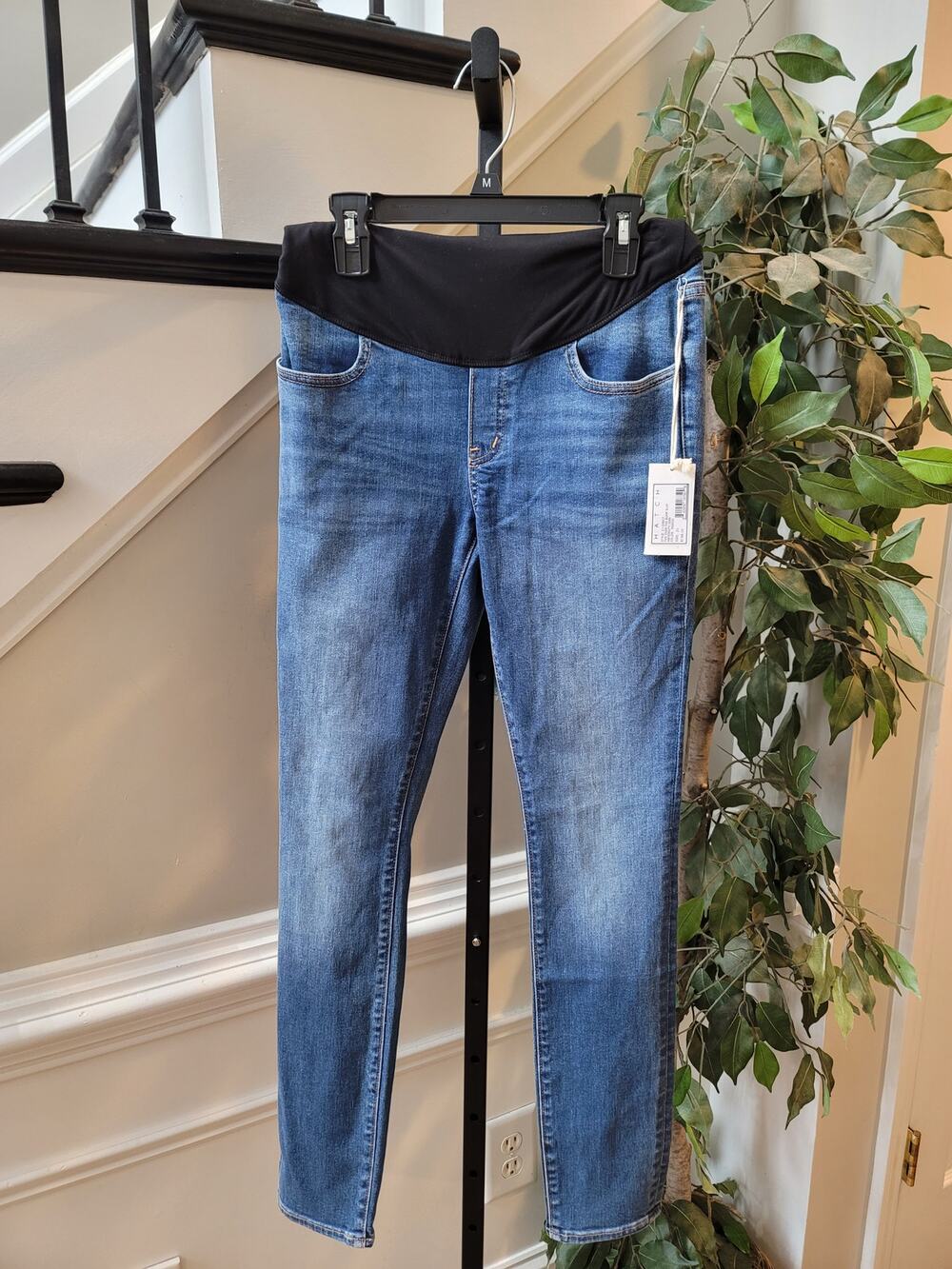 Hatch Maternity Over-the-Belly Skinny Jeans Women's Size 25 Blue Denim Slim Fit